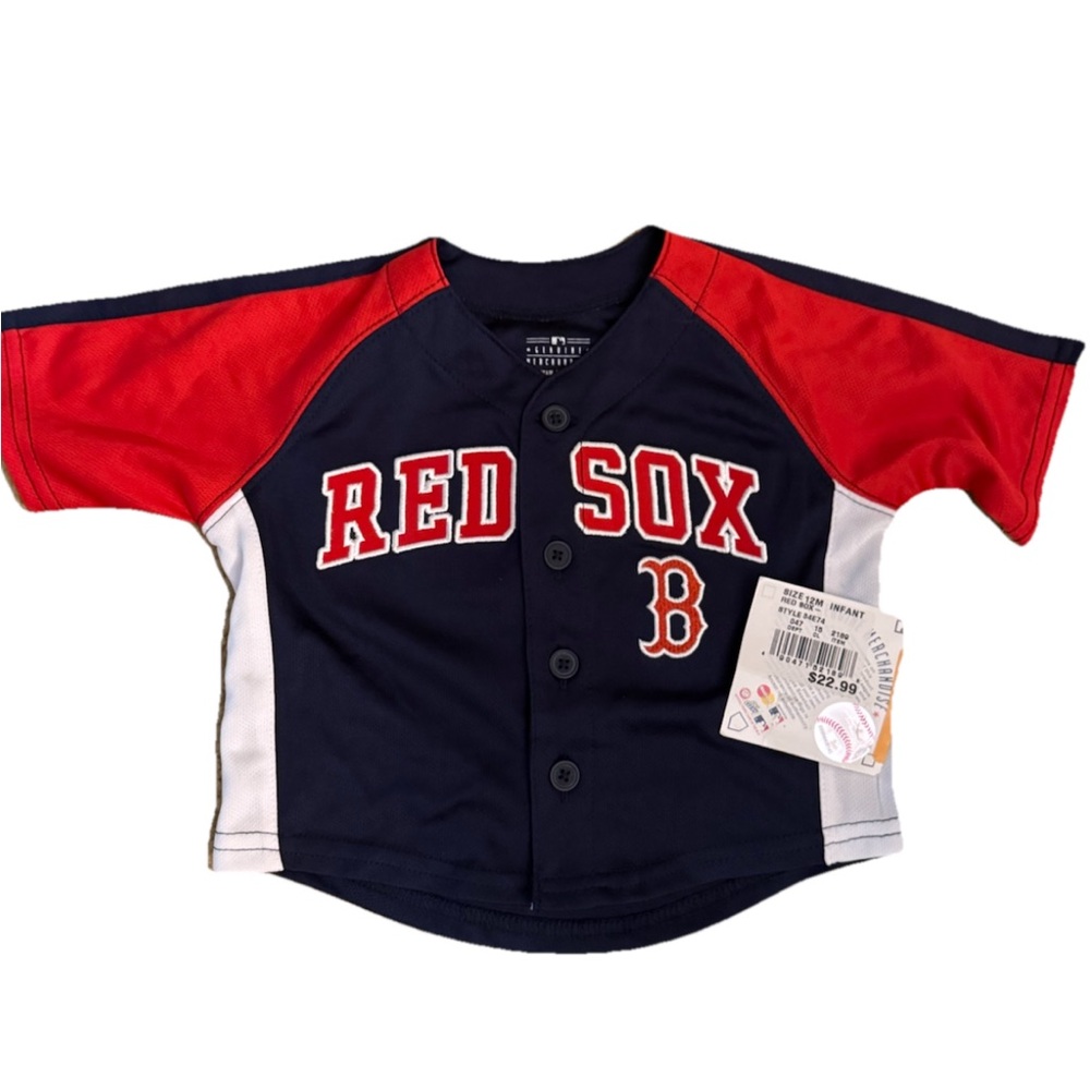 Boston Red Sox Baby Onesie and Jersey 12M and 18M 2 Pieces - Picture 4 of 7